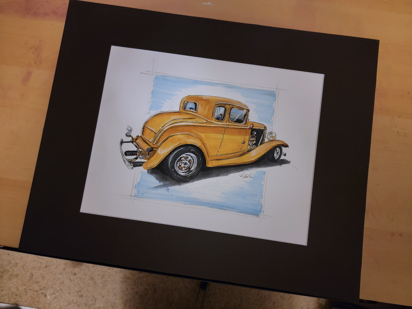 Custom Car Drawing – Single View