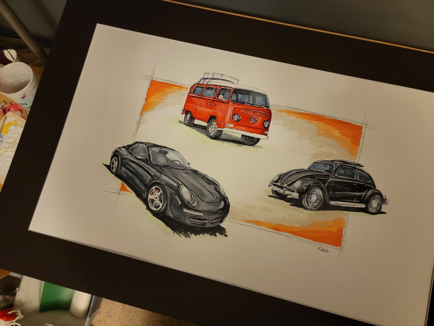 Custom Car Drawing – Multiple Views