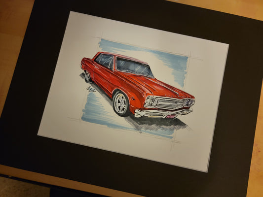 Custom Car Drawing – Single View