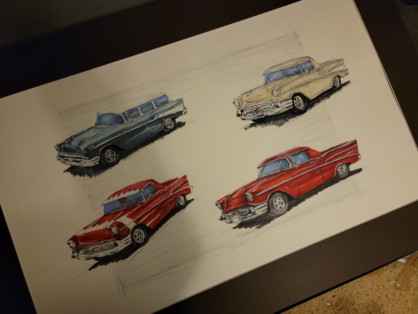 Custom Car Drawing – Multiple Views