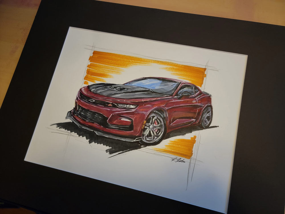 Custom Car Drawing – Single View